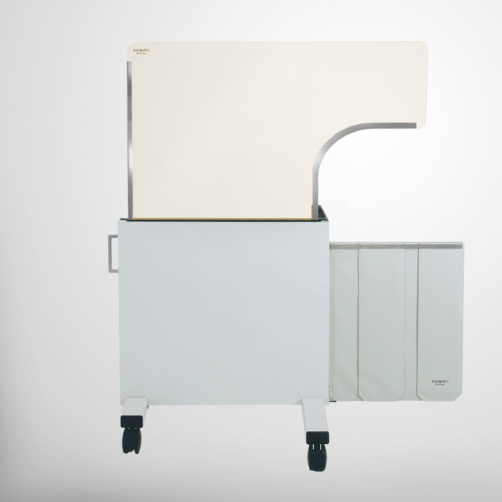 Paravent plombé mobile avec découpe anatomique et protection sous-table - WD304